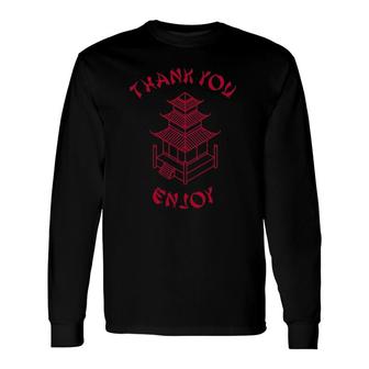 Chinese Takeout Food Thank You Enjoy costume Long Sleeve T-Shirt T-Shirt | Mazezy