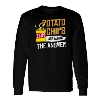 Chips Snacks Snaccident Potato Chips Long Sleeve T-Shirt | Mazezy