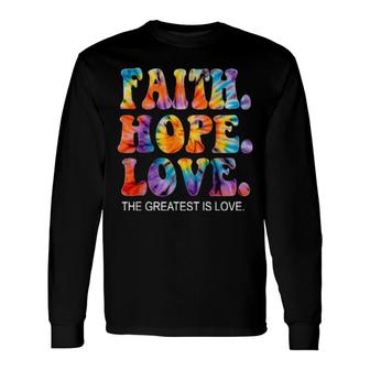 Christian Faith Hope Love Vintage Retro Long Sleeve T-Shirt T-Shirt | Mazezy