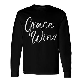 Christian Grace Wins Long Sleeve T-Shirt | Mazezy