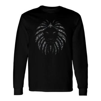 Christian Religious Jesus Tribe Of Judah Lion Faith Long Sleeve T-Shirt T-Shirt | Mazezy