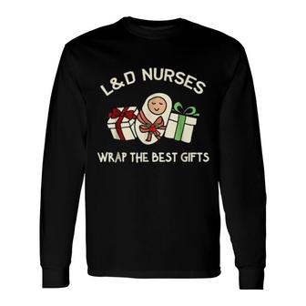 Christmas Nurse Costume Labor And Delivery Nurse Long Sleeve T-Shirt | Mazezy