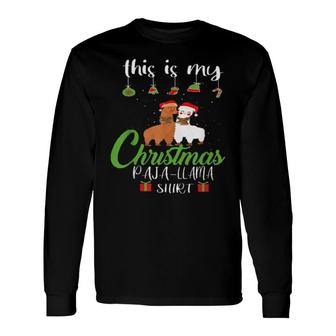 This Is My Christmas Paja-Llama, Llama Couple Tee Long Sleeve T-Shirt T-Shirt | Mazezy