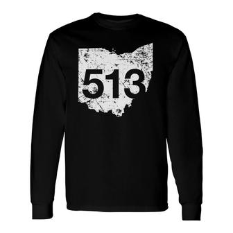 Cincinnati Fairfield Mason Area Code 513 Ohio Long Sleeve T-Shirt T-Shirt | Mazezy