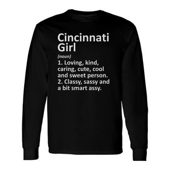 Cincinnati Girl City Home Roots Long Sleeve T-Shirt - Thegiftio UK