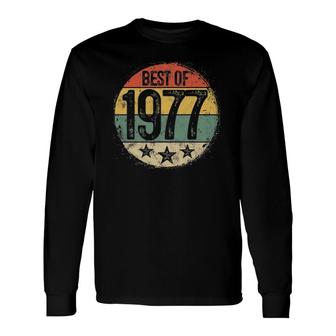 Circular Vintage Best Of 1977 45 Years Old 45Th Birthday Long Sleeve T-Shirt T-Shirt | Mazezy