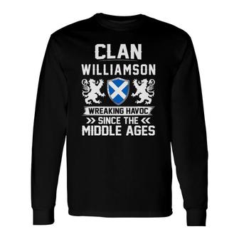 Clan Williamson Scottish Scotland Fathers Long Sleeve T-Shirt T-Shirt | Mazezy