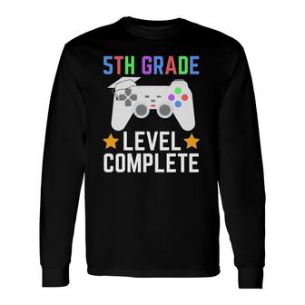 Class Of 2021 5Th Grade Level Complete Gamer Graduation Long Sleeve T-Shirt T-Shirt | Mazezy