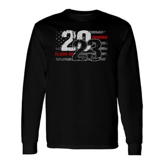 Class Of 2023 Distressed American Flag Seniors Long Sleeve T-Shirt T-Shirt | Mazezy