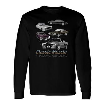 Classic American Muscle Cars Novelty Long Sleeve T-Shirt | Mazezy