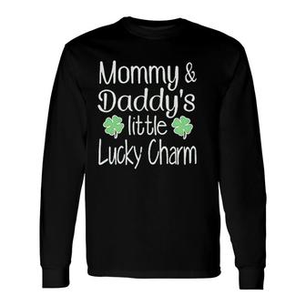 Clothes Clover Tattoo Mommy And Daddys Lucky Charm Long Sleeve T-Shirt - Thegiftio UK