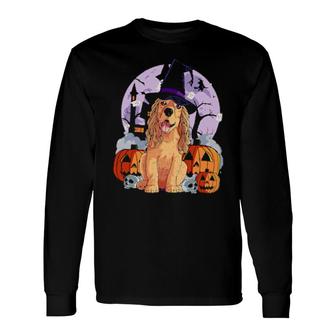 Cocker Spaniel Happy Halloween Long Sleeve T-Shirt T-Shirt | Mazezy
