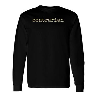 Contrarian Nope Philosophy Tee Long Sleeve T-Shirt | Mazezy
