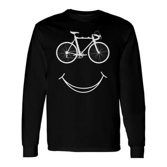 Cool Bike Smile Face Mtb Cycling Smiley Bicycle Rider Long Sleeve T-Shirt T-Shirt | Mazezy