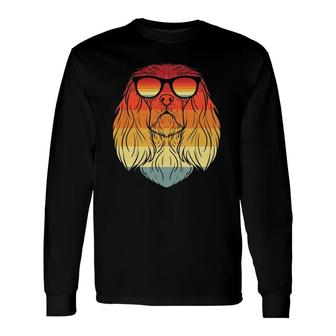 Cool Cavalier King Charles Spaniel Lover Dogs Retro Vintage Long Sleeve T-Shirt T-Shirt | Mazezy