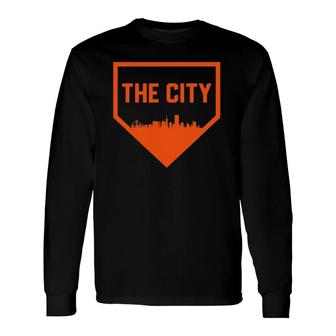 Cool The City San Francisco Baseball Home Skyline Long Sleeve T-Shirt T-Shirt | Mazezy