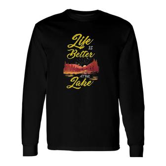 Cool Life Is Better At The Lake Women Men And Youth Boating Lake Life Boating Long Sleeve T-Shirt - Thegiftio