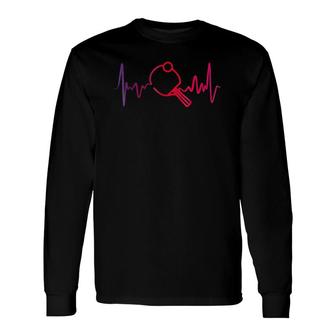 Cool Ping Pong Heartbeat Table Tennis Long Sleeve T-Shirt T-Shirt | Mazezy