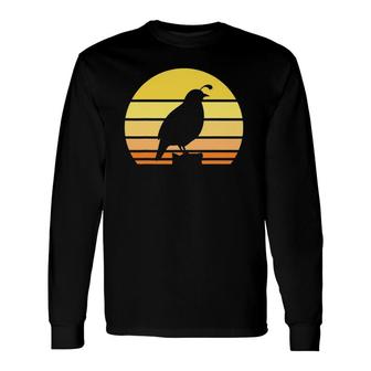 Cool Quail Art Bird Hunter Quail Upland Hunter Long Sleeve T-Shirt | Mazezy