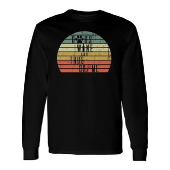 Cool Vintage Dogs Wine And True Crime Retro Sunset Long Sleeve T-Shirt | Mazezy