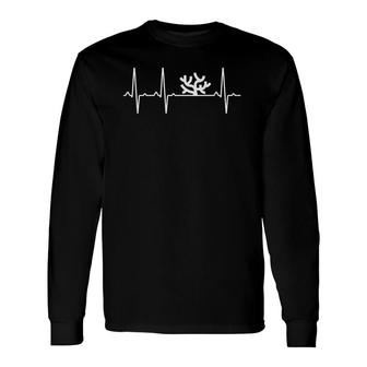 Coral Heartbeat Polyp Reef Animal Lover Long Sleeve T-Shirt T-Shirt | Mazezy