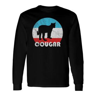 Cougar Vintage Retro Silhouette Long Sleeve T-Shirt T-Shirt | Mazezy