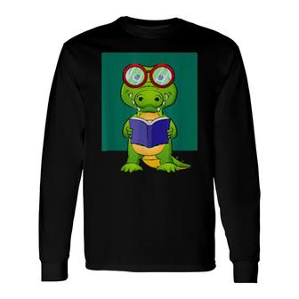 Crocodile Teacher, School Grade English Math Student Long Sleeve T-Shirt T-Shirt | Mazezy