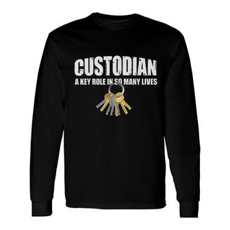 Custodian Keys Love & Appreciate Janitor Appreciation Long Sleeve T-Shirt - Thegiftio