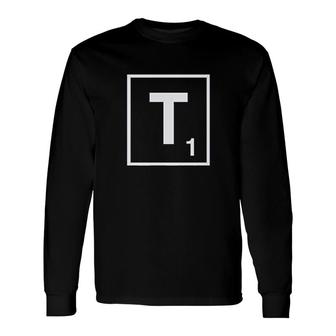 Custom Graphic Scrabble Initial Monogram Letter Long Sleeve T-Shirt - Thegiftio UK