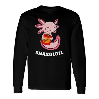 Cute Axolotl Lover Snaxolotl Kawaii Axolotl Food Sweets Long Sleeve T-Shirt T-Shirt | Mazezy