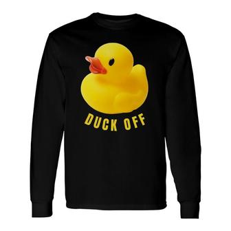Cute Duck Rubber Duckling Long Sleeve T-Shirt T-Shirt | Mazezy