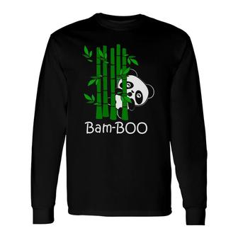 Cute Kawaii Baby Panda Behind Bamboo Peekaboo Long Sleeve T-Shirt T-Shirt | Mazezy