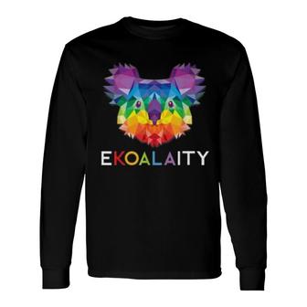 Cute Koala Rainbow Flag Gay Pride Long Sleeve T-Shirt | Mazezy