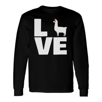 Cute Pet Alpaca Llama Valentine's Day Llama Long Sleeve T-Shirt T-Shirt | Mazezy