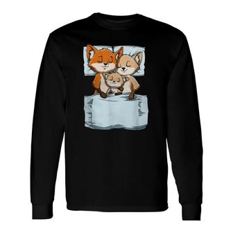 Cute Sleeping Fox This Is My Official Napping Long Sleeve T-Shirt T-Shirt | Mazezy CA