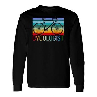 Cycologist Bicycle Tee Bicycling Long Sleeve T-Shirt T-Shirt | Mazezy