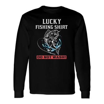 Dad Fishing For Lucky Fishing Novelty S Long Sleeve T-Shirt T-Shirt | Mazezy