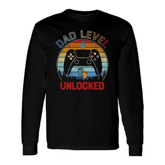Dad Level Unlocked Soon To Be Dad Apparel Long Sleeve T-Shirt T-Shirt | Mazezy CA