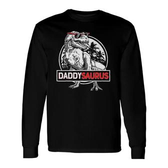 Daddy Saurus Father's Dayrex Dad Papa Dinosaur Vintage Long Sleeve T-Shirt T-Shirt | Mazezy