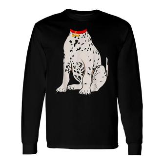 Dalmatian Costume For Halloween , Lovely Dog Themed Long Sleeve T-Shirt T-Shirt | Mazezy
