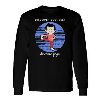 Discover Yourself Discover Yoga Long Sleeve T-Shirt | Mazezy