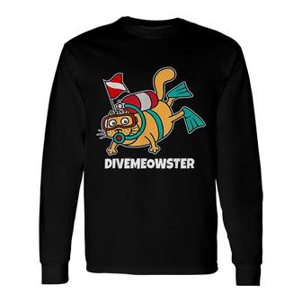 Dive Meowster Scuba Diving For Dive Master Long Sleeve T-Shirt - Thegiftio