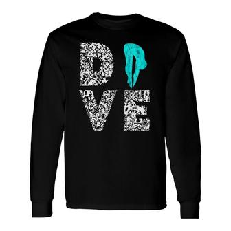Dive Platform Diving Board Springboard Diving Diver Zip Long Sleeve T-Shirt T-Shirt | Mazezy