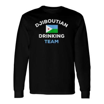 Djibouti Djiboutian Drinking Team Beer Flag Matching Long Sleeve T-Shirt T-Shirt | Mazezy