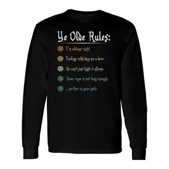 Dm Ye Olde Rules Dungeon Rpg Game Master Long Sleeve T-Shirt T-Shirt | Mazezy