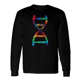 Dna Helix Tie Dye Science Researcher Tie Dyed Groovy Long Sleeve T-Shirt T-Shirt | Mazezy