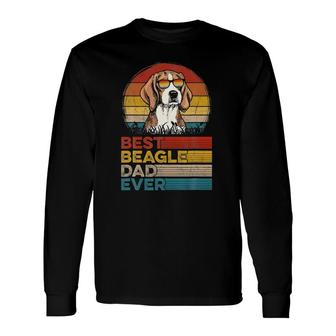 Dog Vintage Best Beagle Dad Ever Fathers Day Puppy Dog Dad Long Sleeve T-Shirt T-Shirt | Mazezy