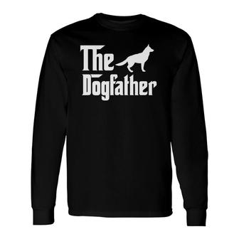 The Dogfather German Shepherd Art Long Sleeve T-Shirt T-Shirt | Mazezy