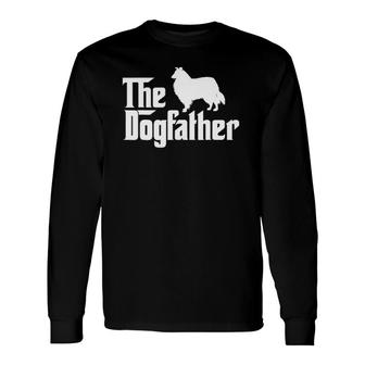 The Dogfather Rough Collie Dog Long Sleeve T-Shirt T-Shirt | Mazezy