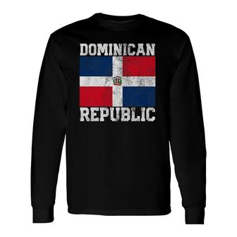 Dominican Republic Flag National Pride Roots Country Long Sleeve T-Shirt T-Shirt | Mazezy